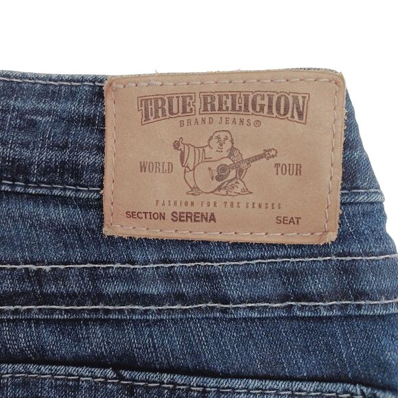 True Religion Serena Women's Skinny Flap Pockets Stretch Jeans Size 25 USA Made - Picture 6 of 16